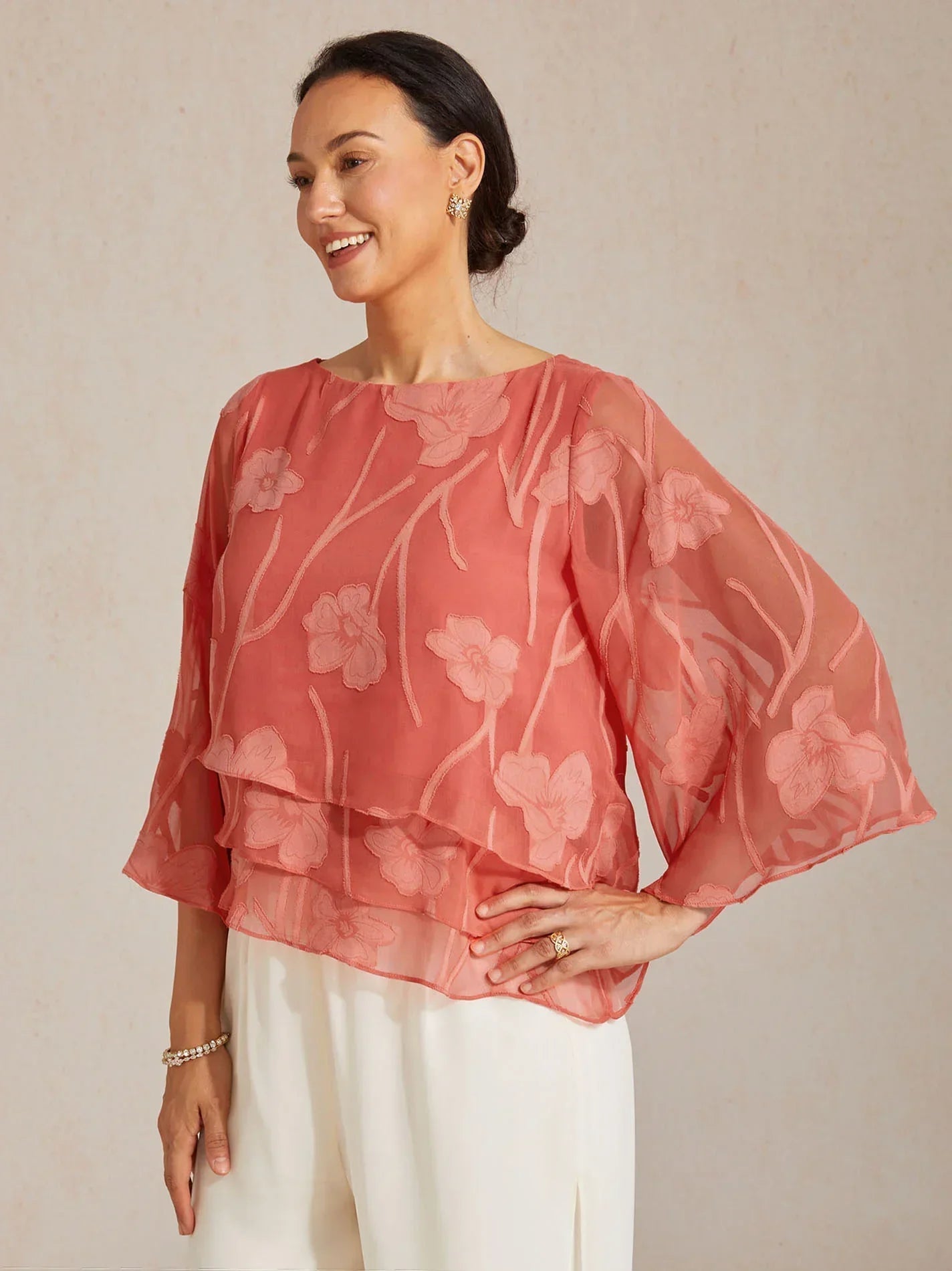 Rosalie | Elegant Floral Layered Blouse