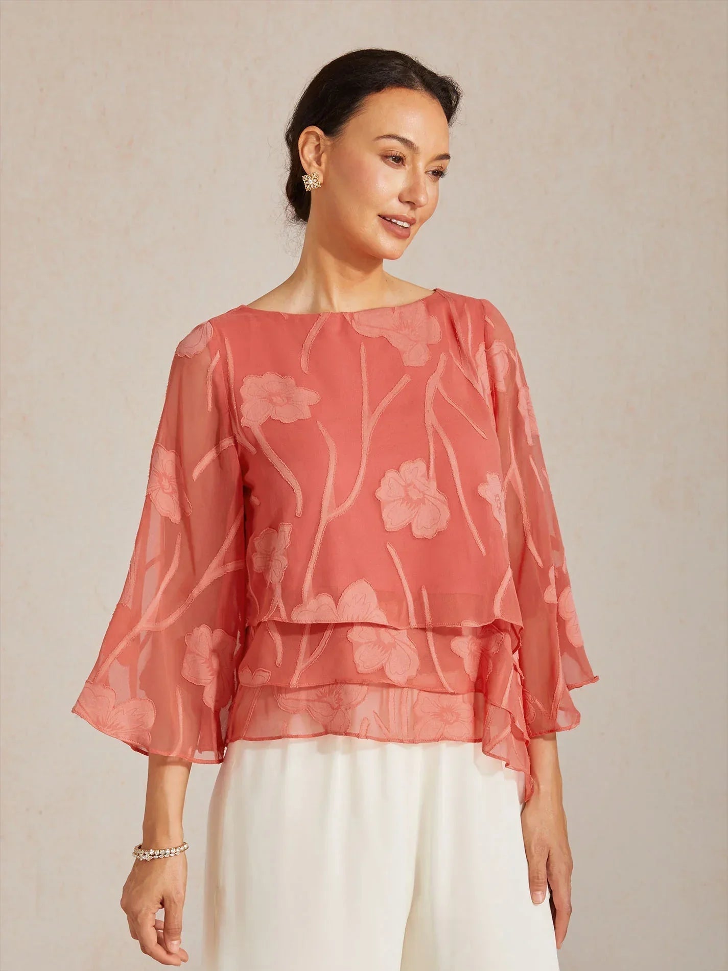 Rosalie | Elegant Floral Layered Blouse