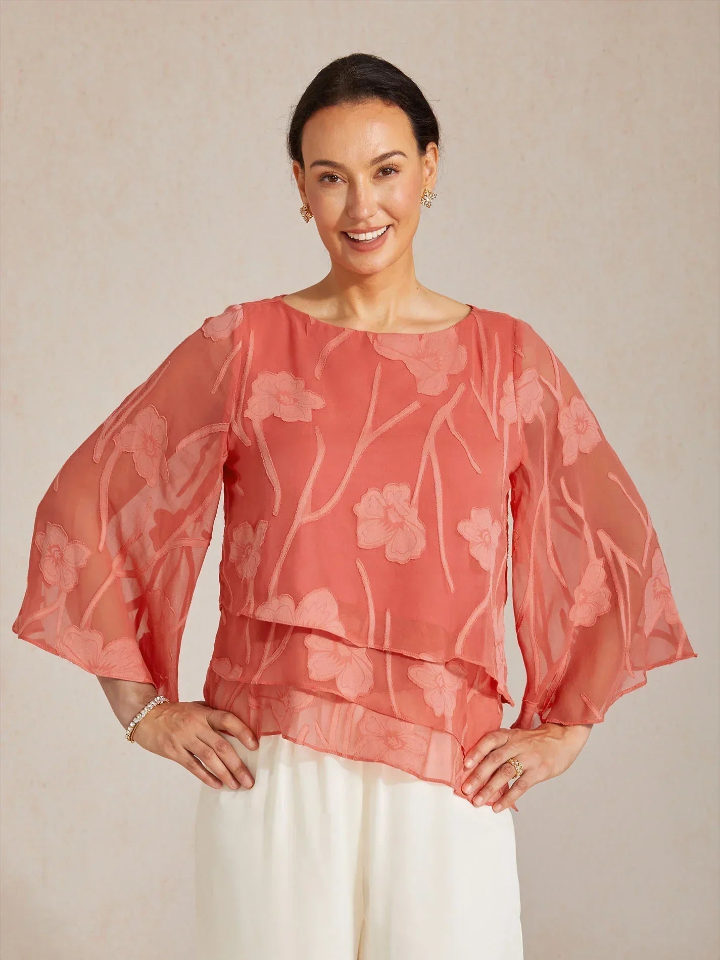 Rosalie | Elegant Floral Layered Blouse
