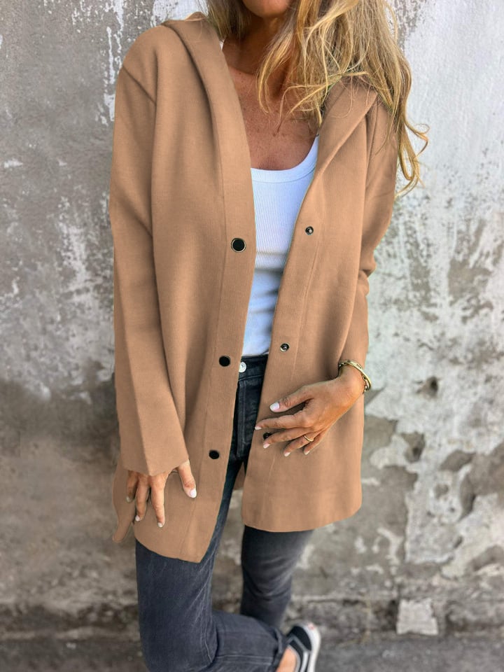 Mich - Buttoned Hooded Jacket