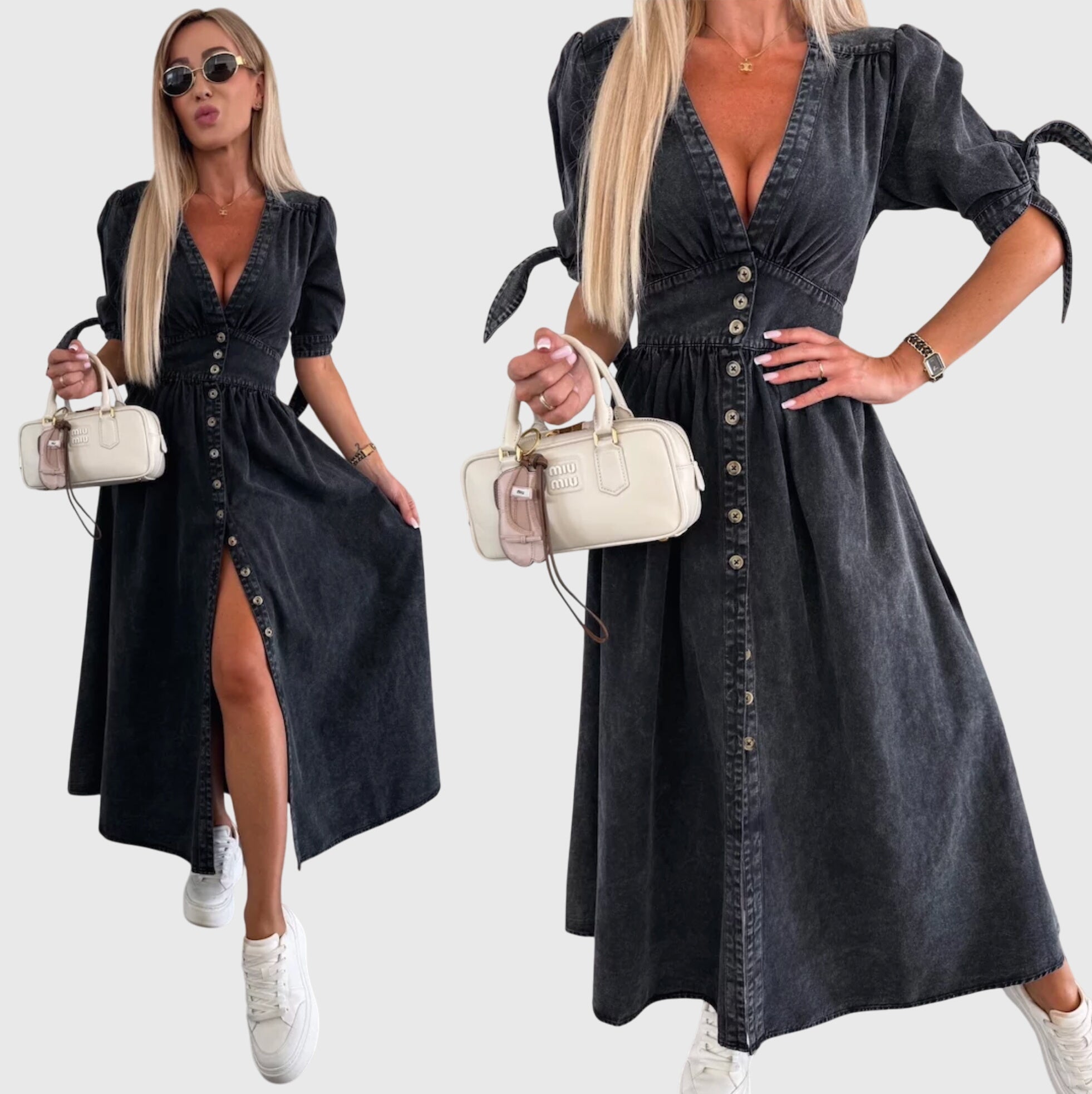Sophia - Elegant Denim Dress