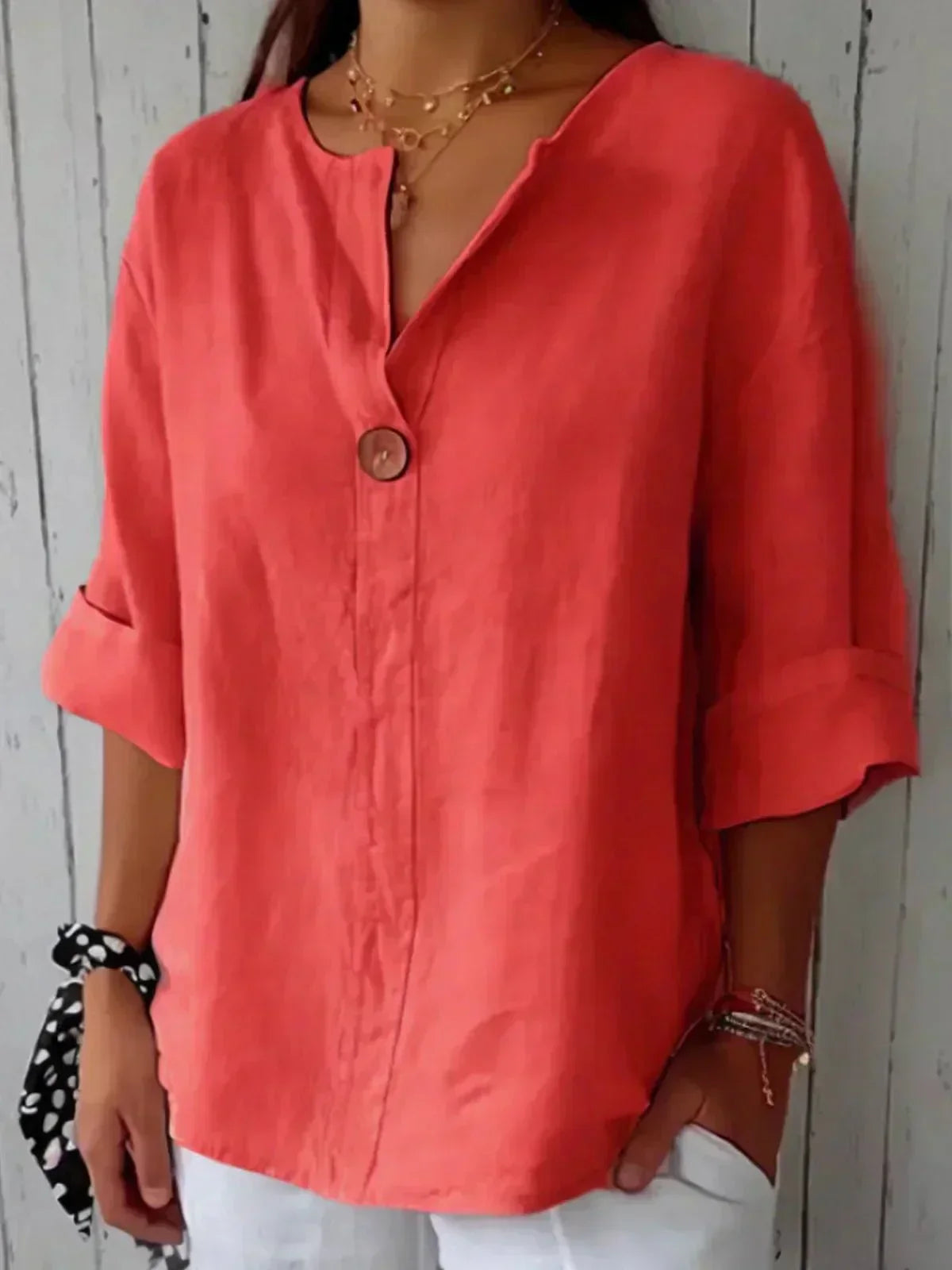 Evelyn | Effortless V-Neck Blouse