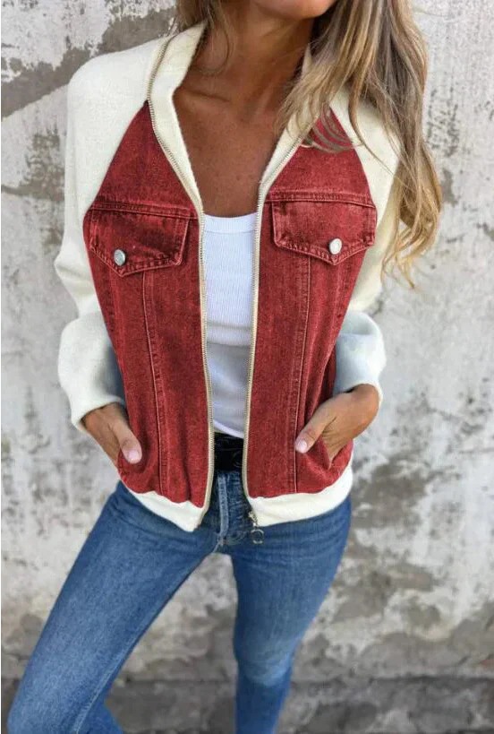 Denim & Knit Jacket Donna