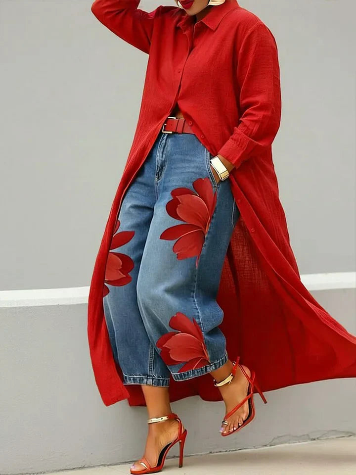 Marielle | Embroidered Shirt & Trouser Set