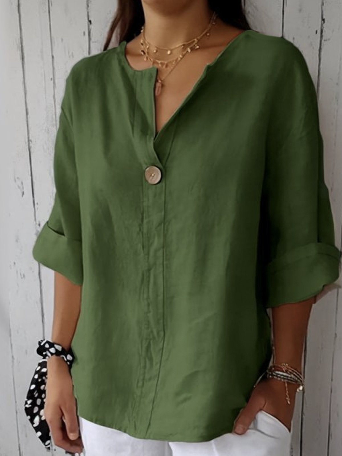 Evelyn | Effortless V-Neck Blouse