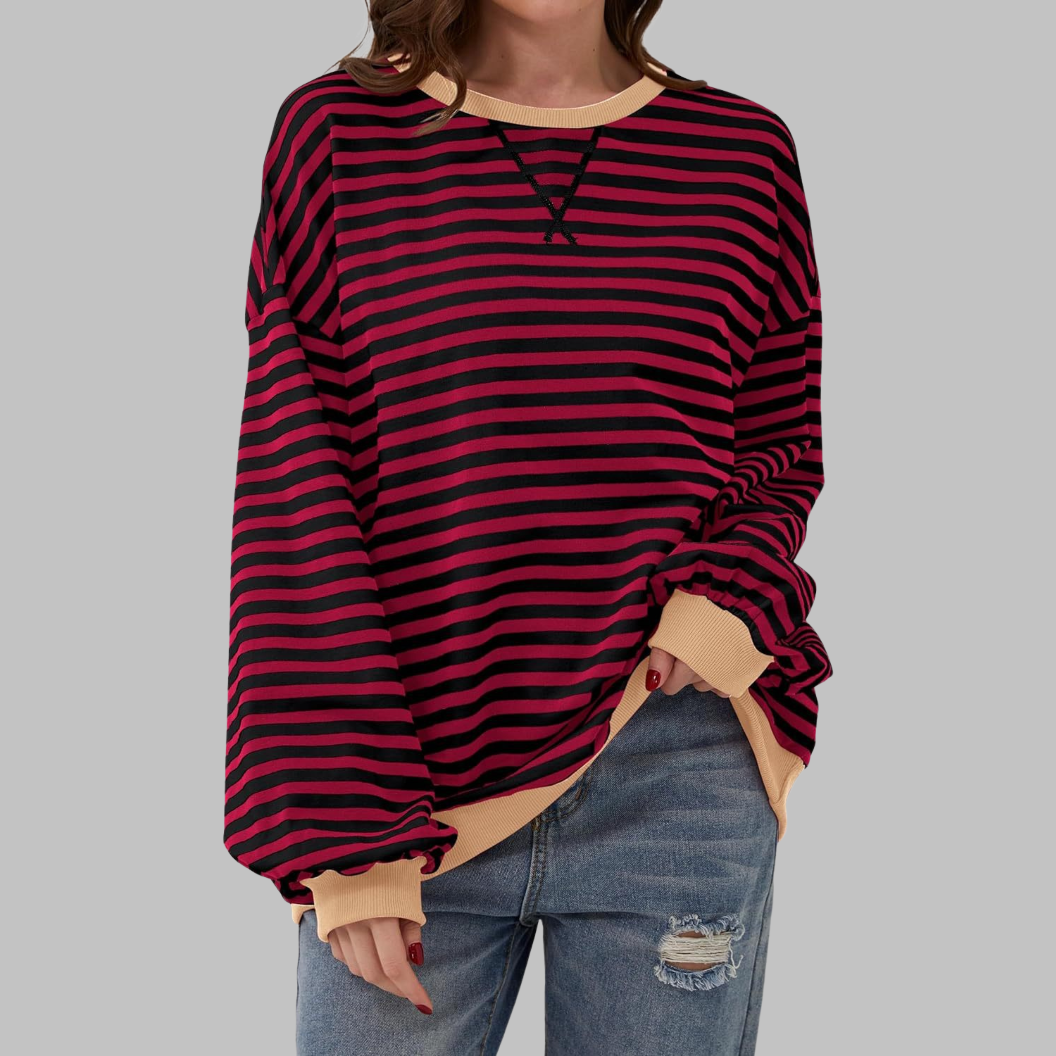 Sophie | Relaxed Striped Long Sleeve Top