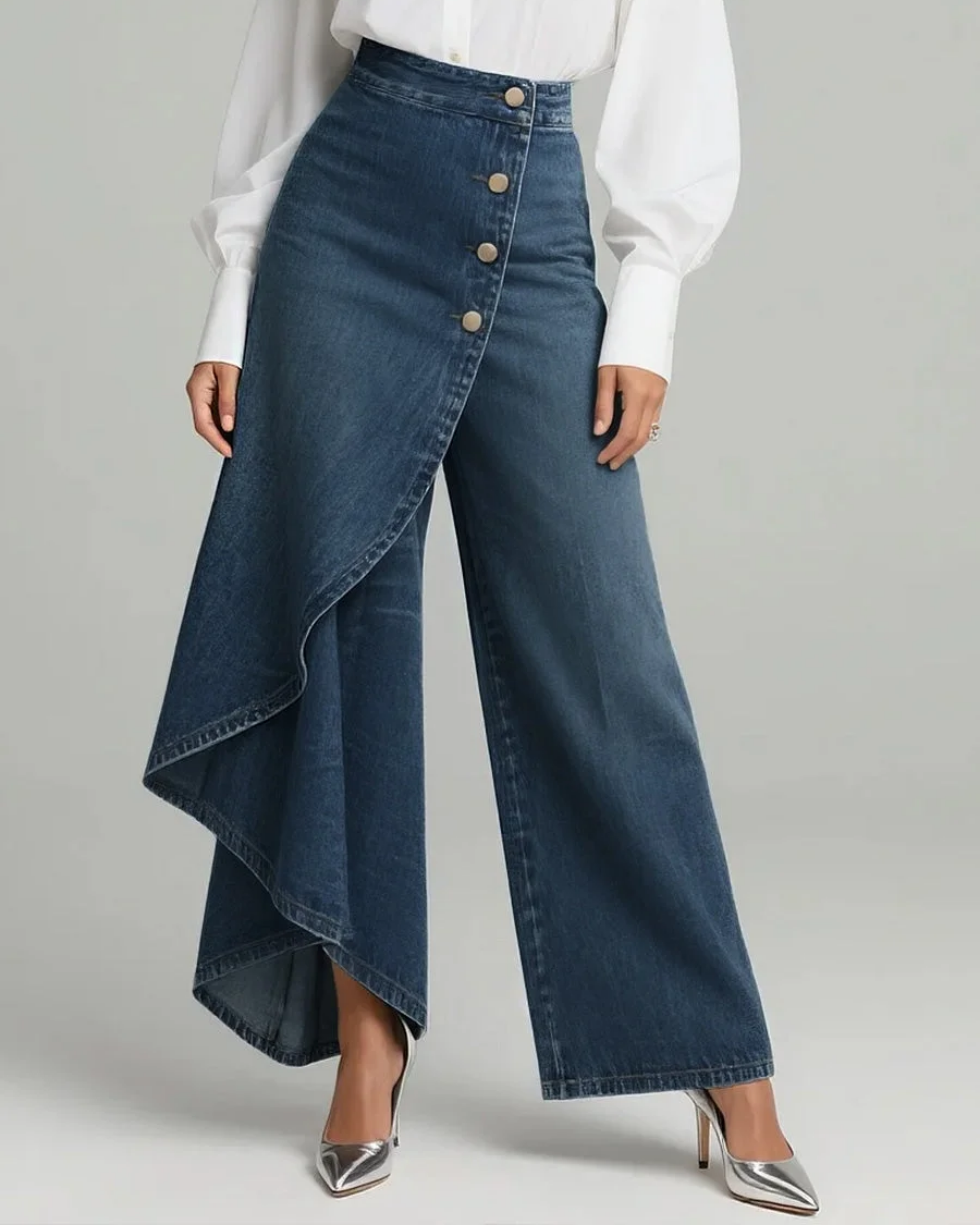 Selvara | Jeans with a Pleated Waist