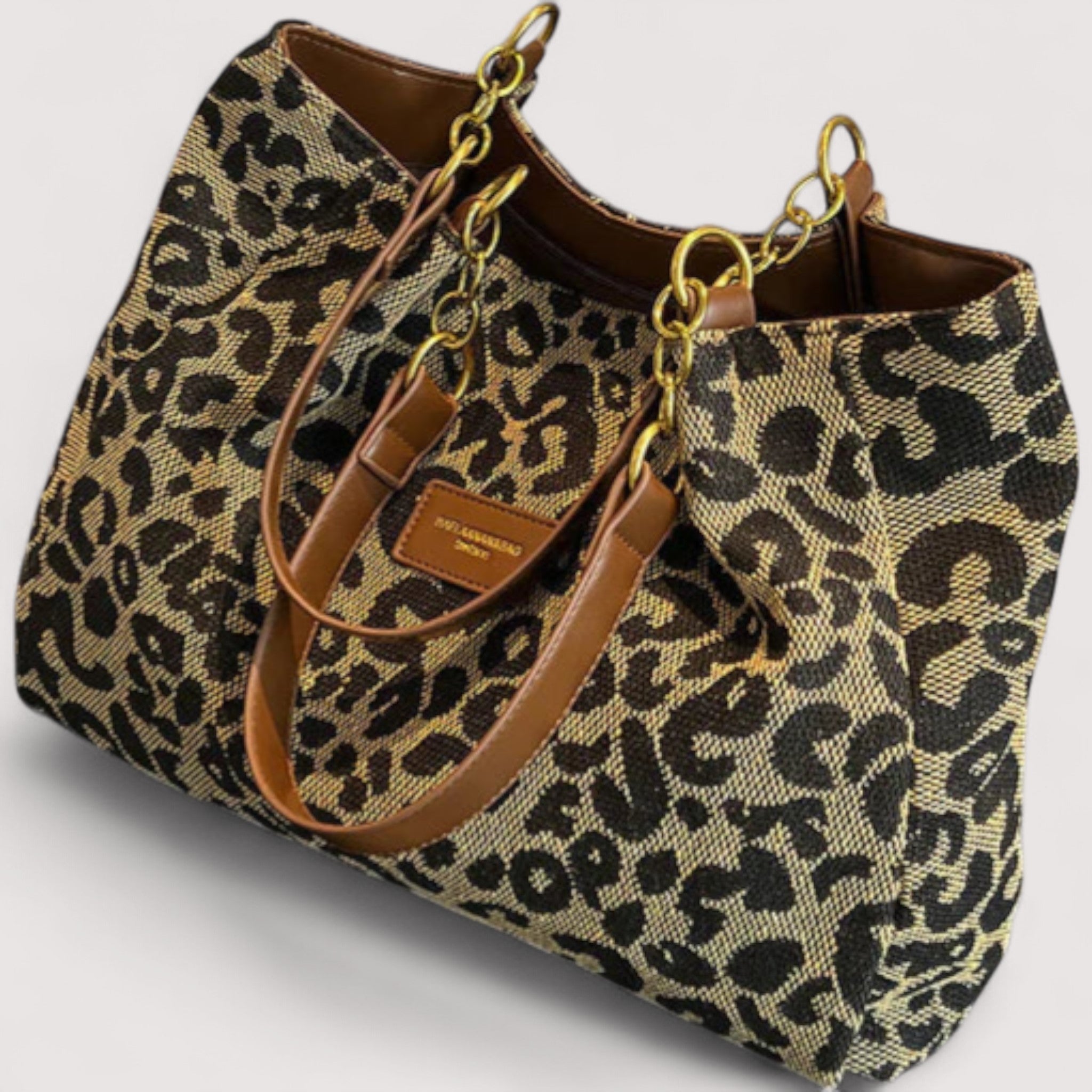 Edith - Premium Standard Bag with Leopard Print