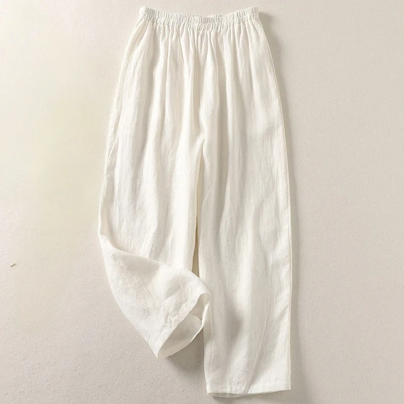 Amalia | Lightweight Cotton Trousers with a Relaxed Silhouette