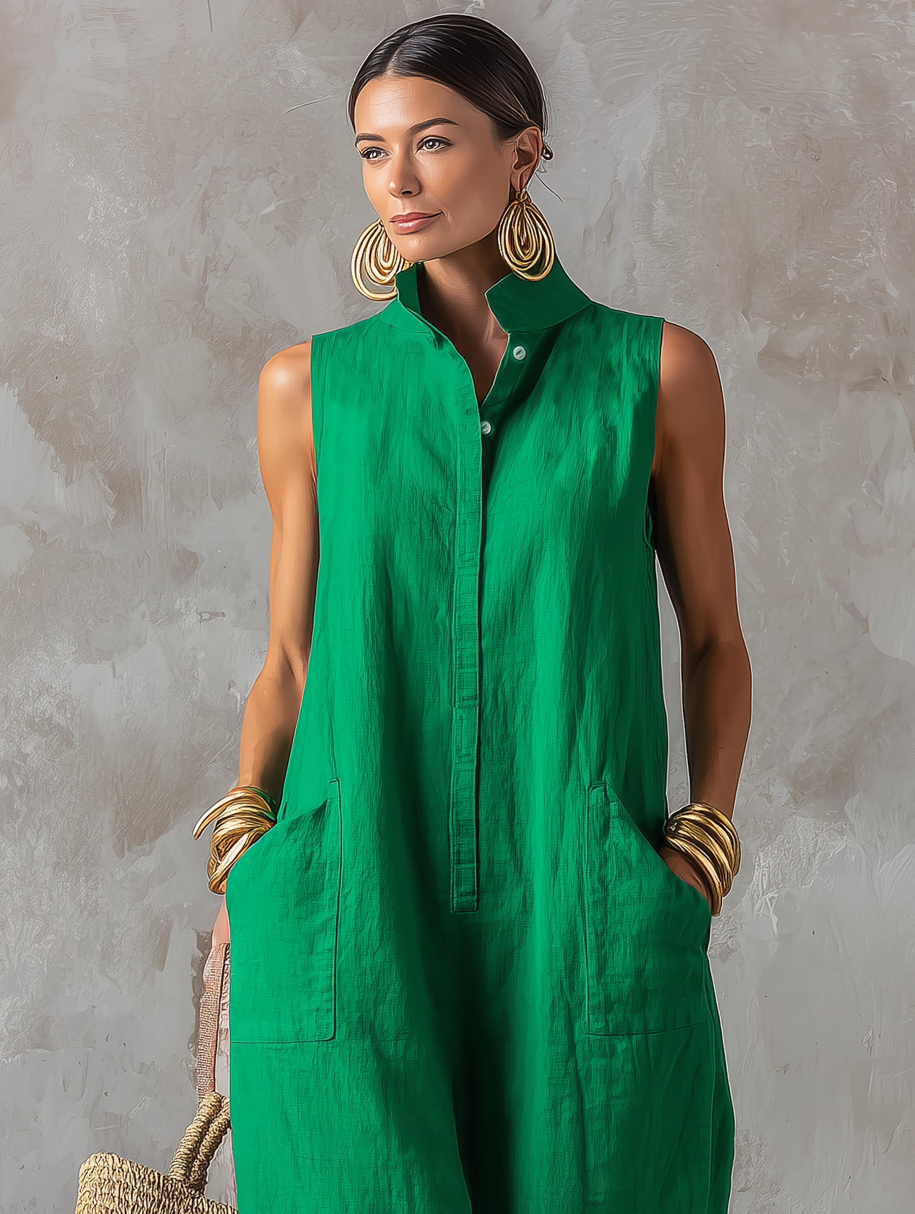 Evelyn Relaxed Collar Jumpsuit