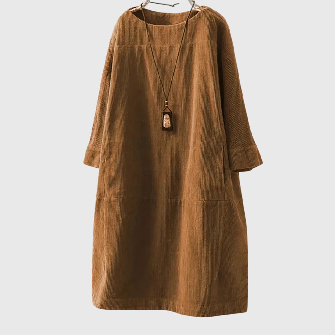Grace - Relaxed Corduroy Midi Dress