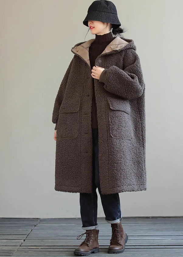 Fleece Hooded Coat Cline