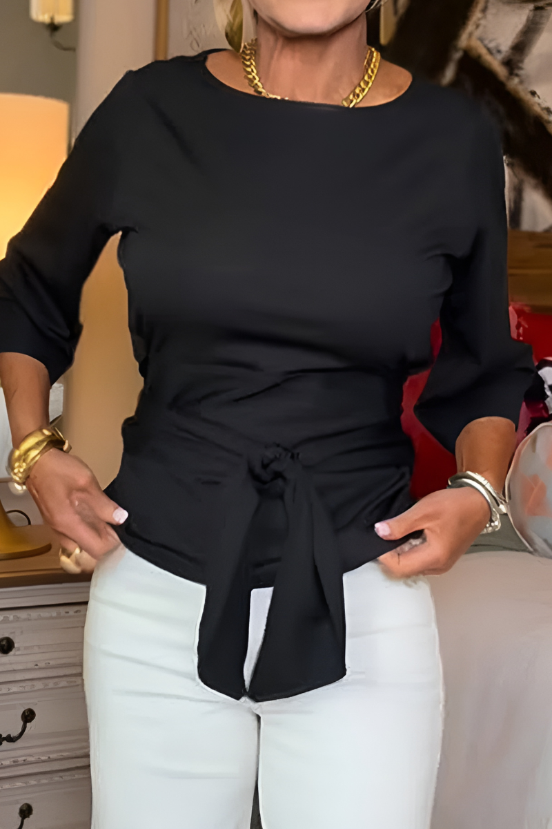Lysandra | Elegant Tie-Waist Blouse