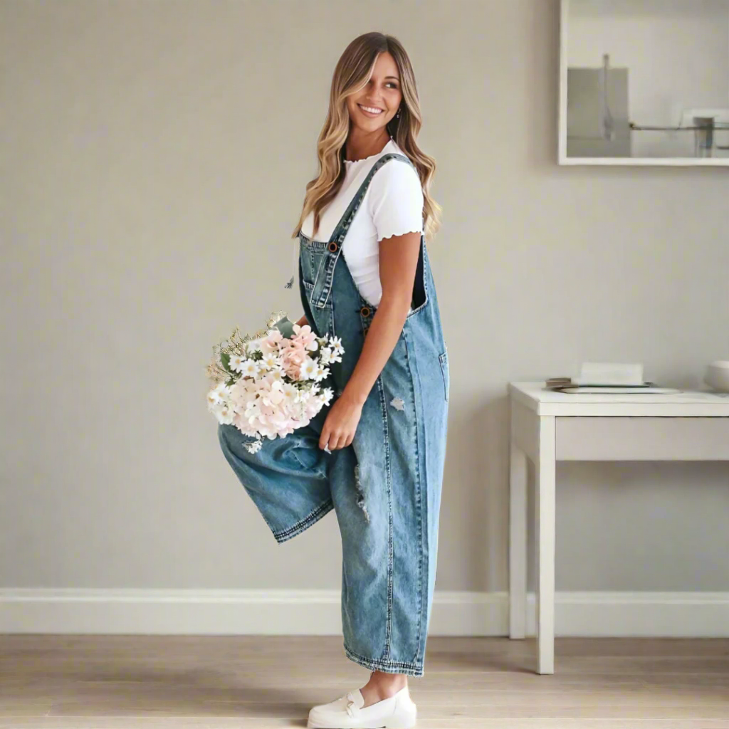 Maxine - Vintage Wash Adjustable Jumpsuit