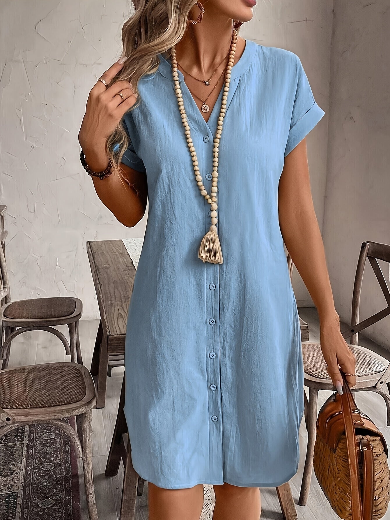 Charlotte | Elegant Button Midi Dress