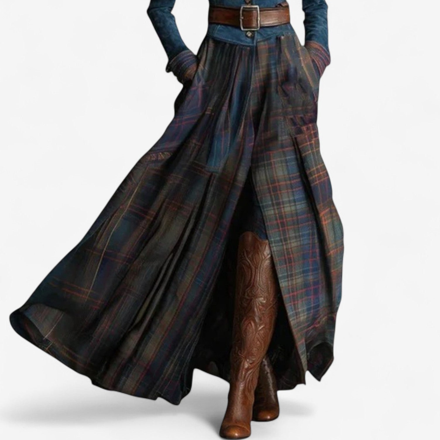 Fouziha - Elegant belt dress