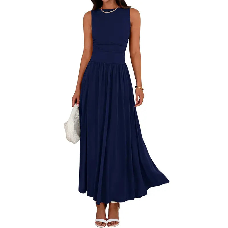 BARBARA – Flowy Sleeveless Summer Maxi dress