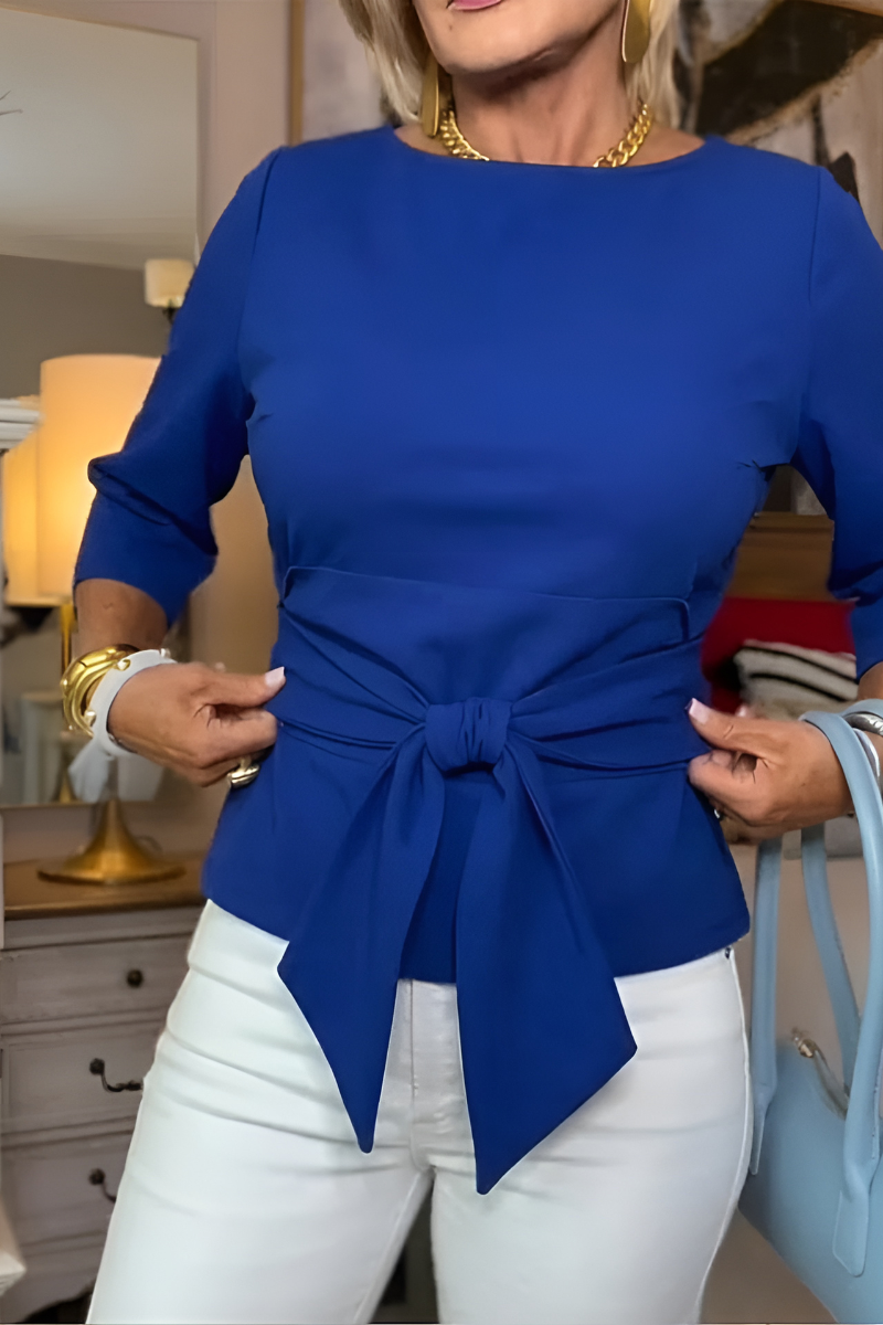 Lysandra | Elegant Tie-Waist Blouse