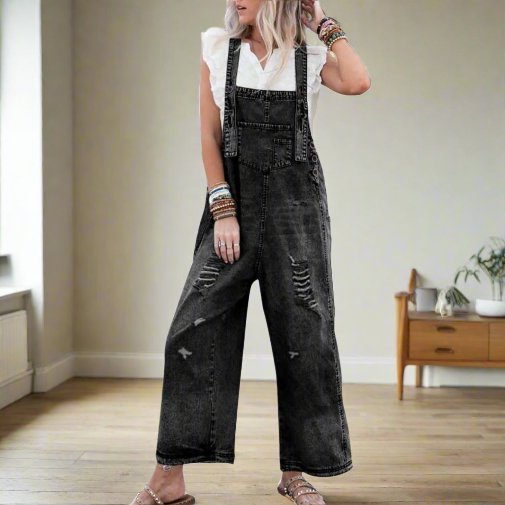 Maxine - Vintage Wash Adjustable Jumpsuit