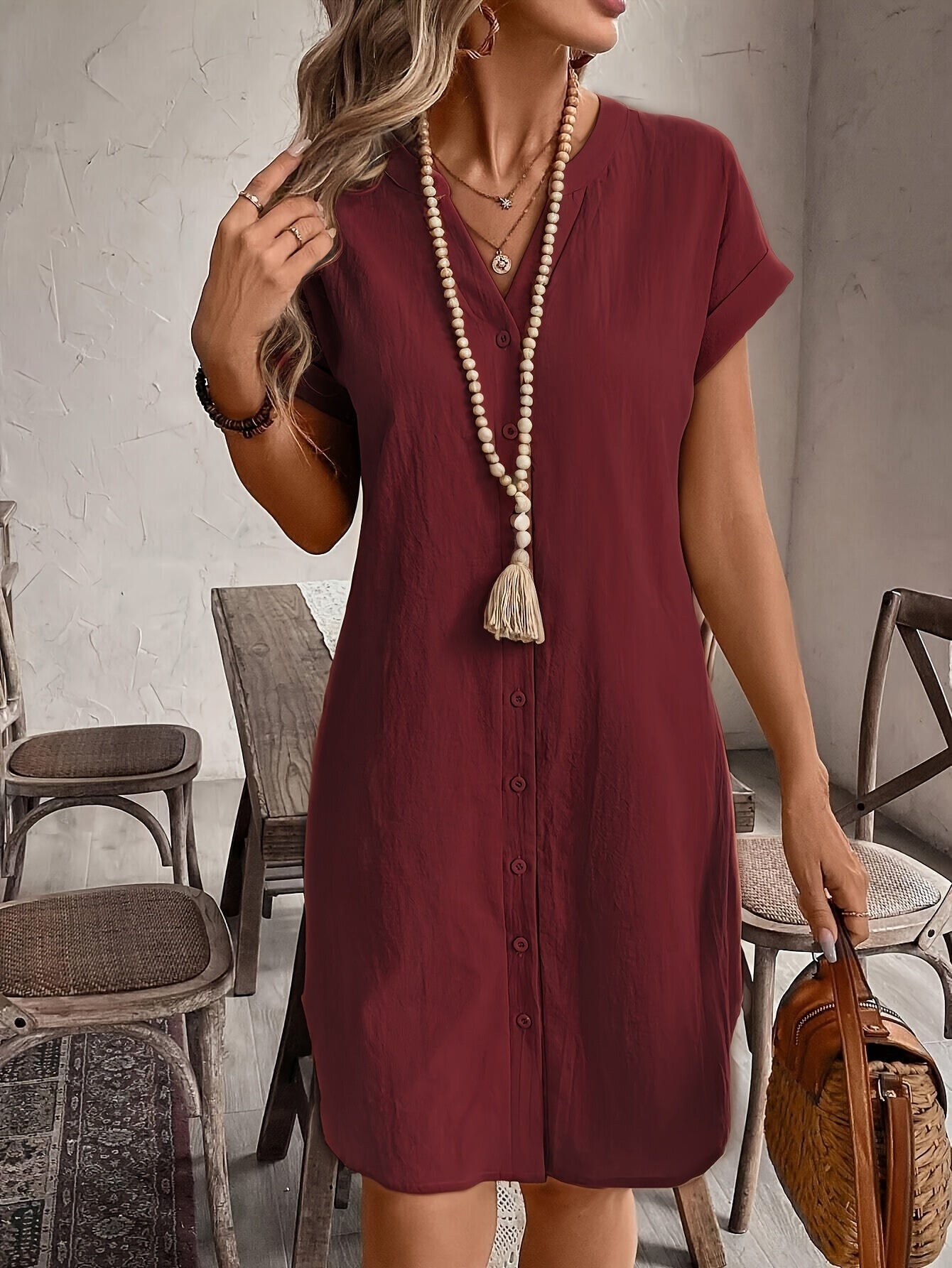 Charlotte | Elegant Button Midi Dress