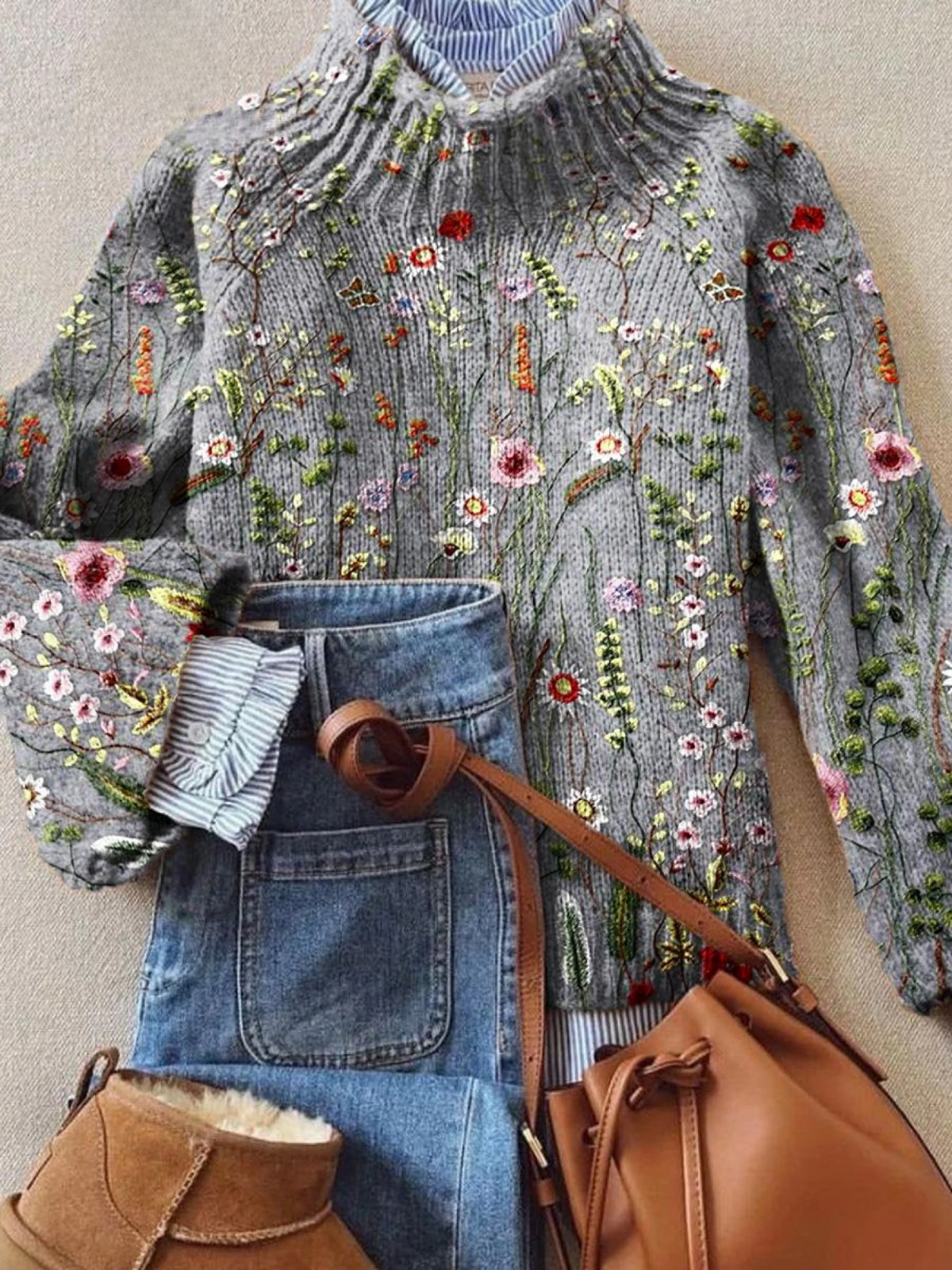 Rosamund | Floral Knit Jumper