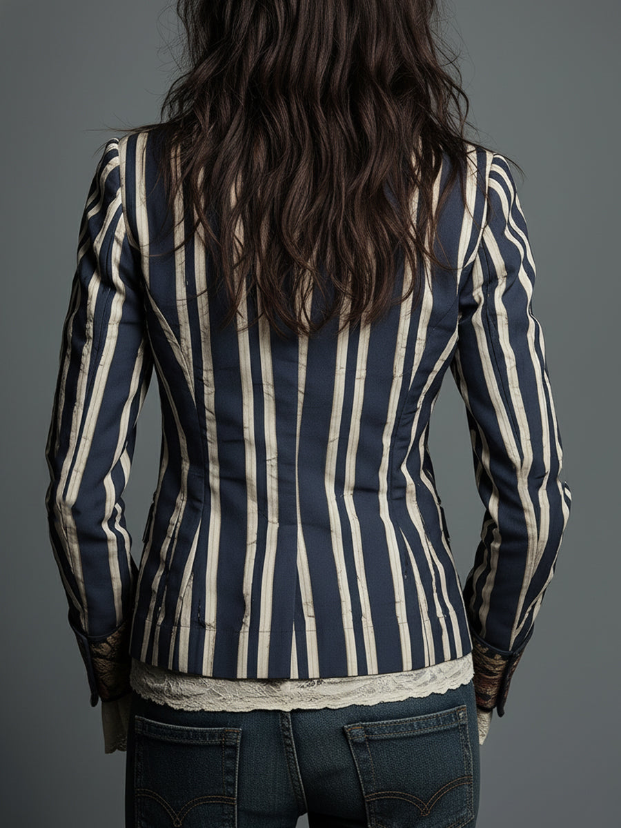 The Juniper - Bohemian Striped Blazer