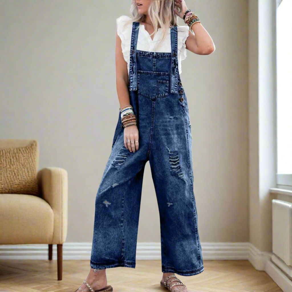 Maxine - Vintage Wash Adjustable Jumpsuit