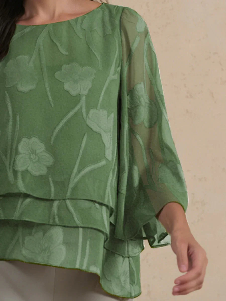Rosalie | Elegant Floral Layered Blouse