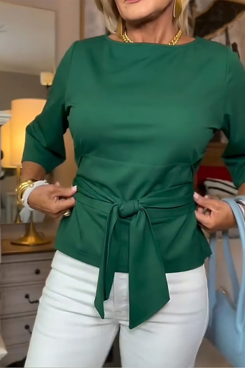 Lysandra | Elegant Tie-Waist Blouse