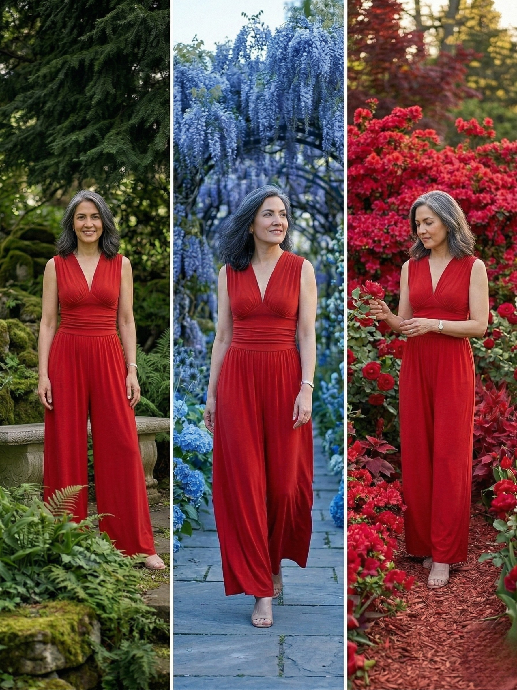 Valerisse – Elegant Sleeveless Jumpsuit with Texture and Wide Legs