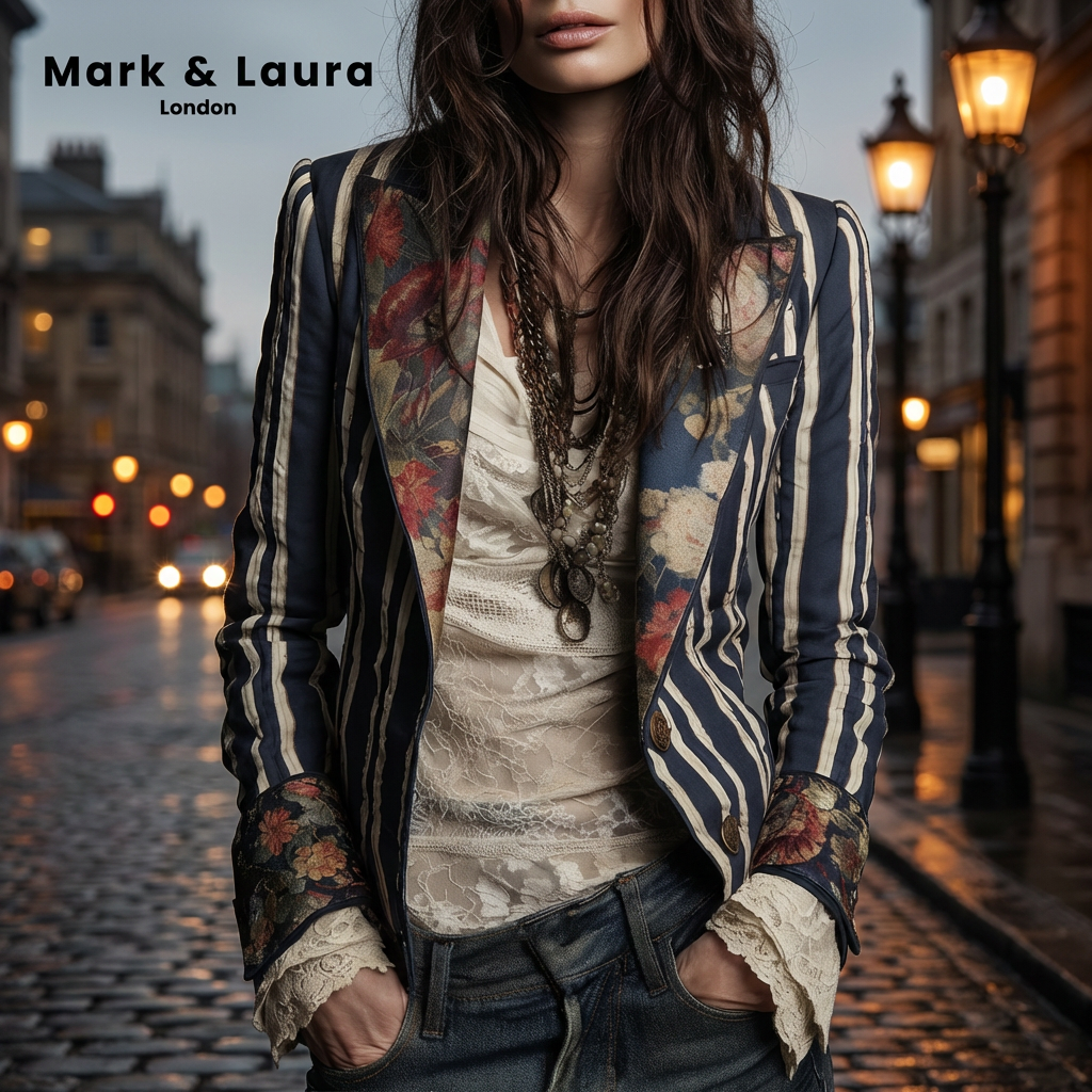 The Juniper - Bohemian Striped Blazer