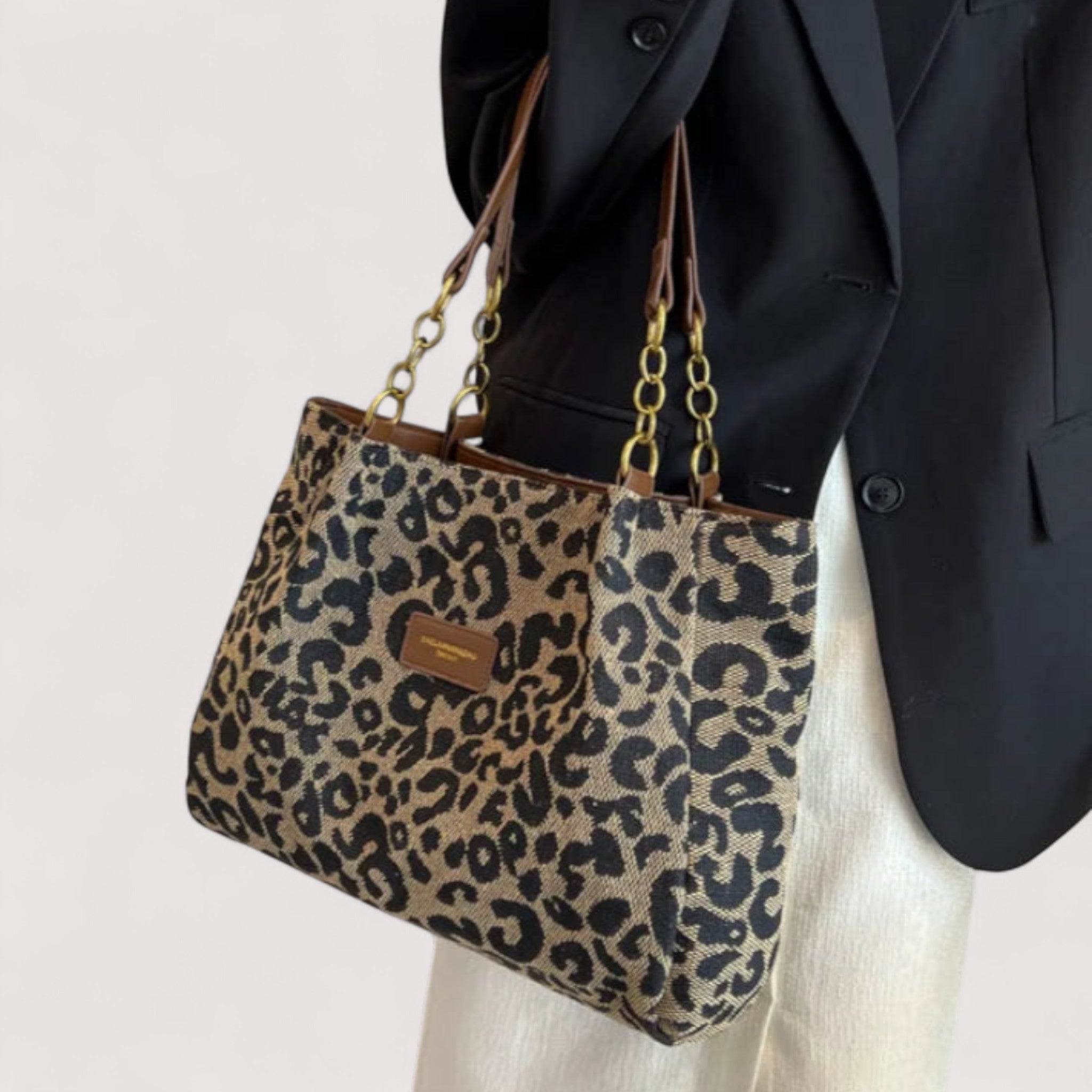 Edith - Premium Standard Bag with Leopard Print