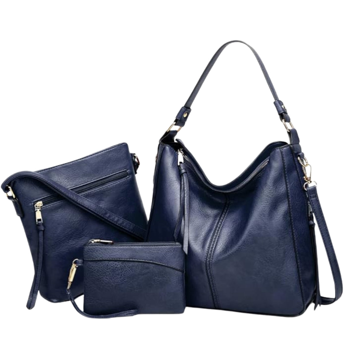 Sophia | Luxury Three-Piece Hobo Handbag Set