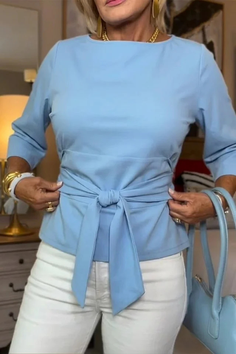 Lysandra | Elegant Tie-Waist Blouse
