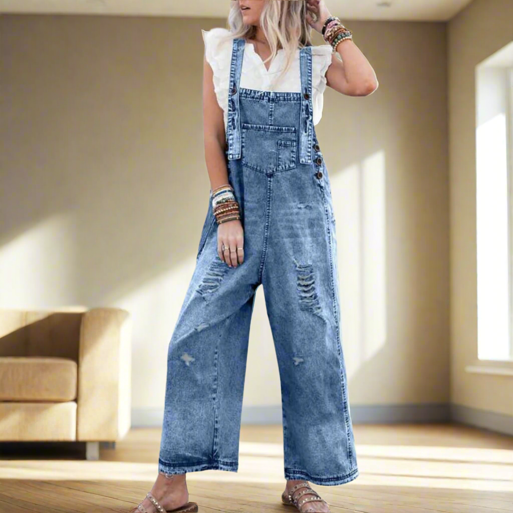 Maxine - Vintage Wash Adjustable Jumpsuit