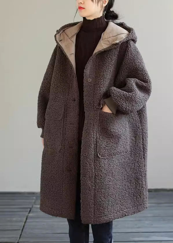 Fleece Hooded Coat Cline