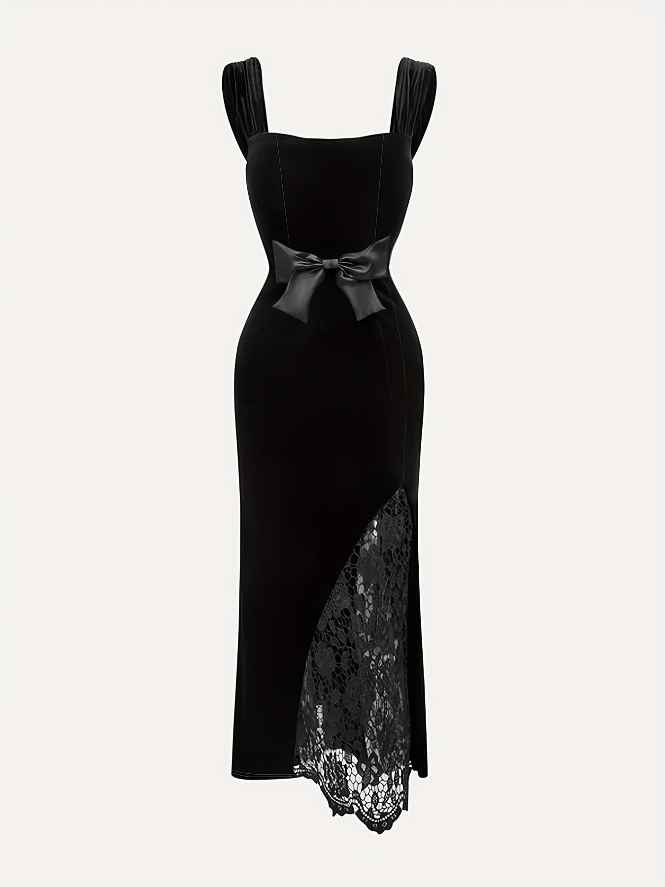 Bella - Elegant Velvet Lace Gown