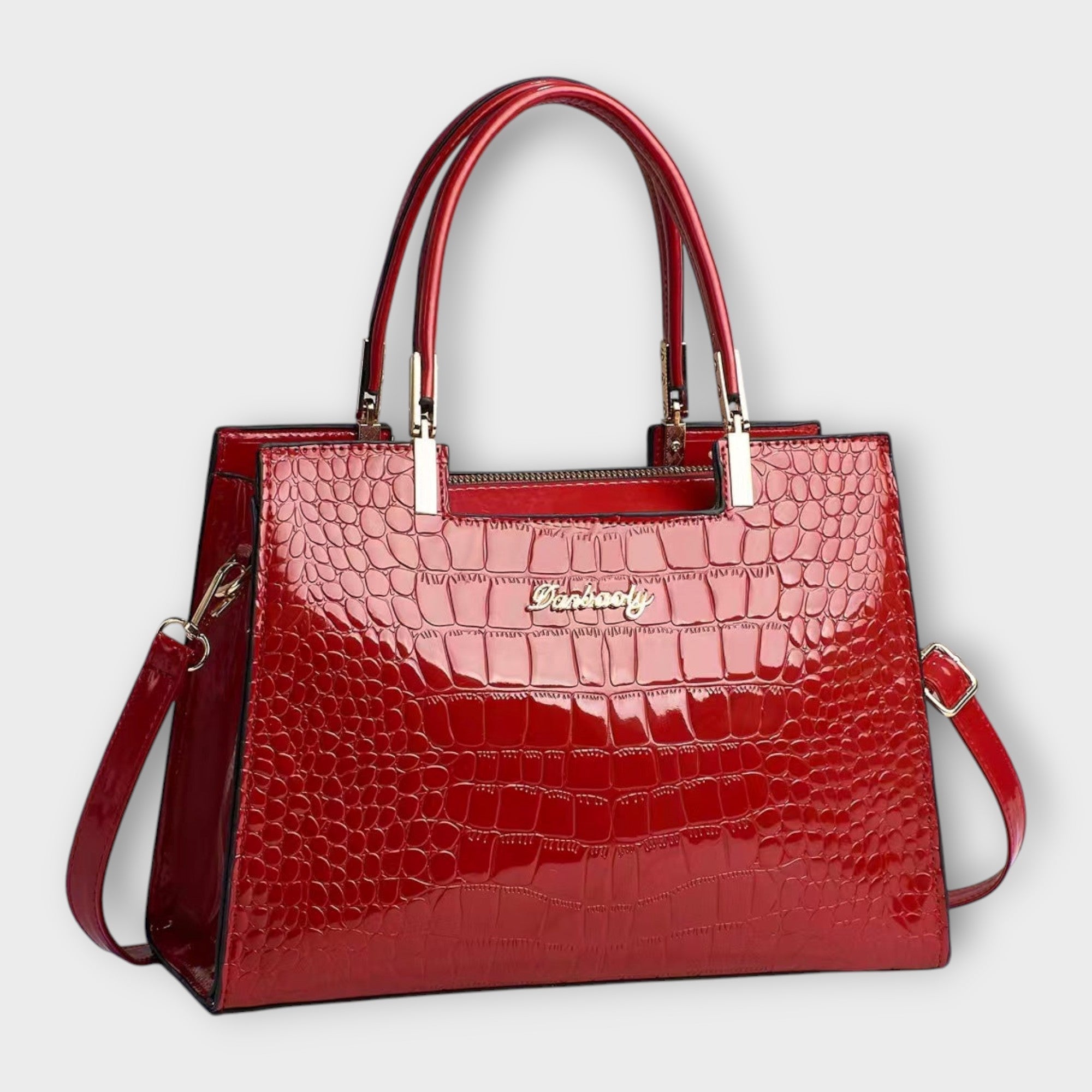 Eline - Glossy Crocodile Pattern Handbag