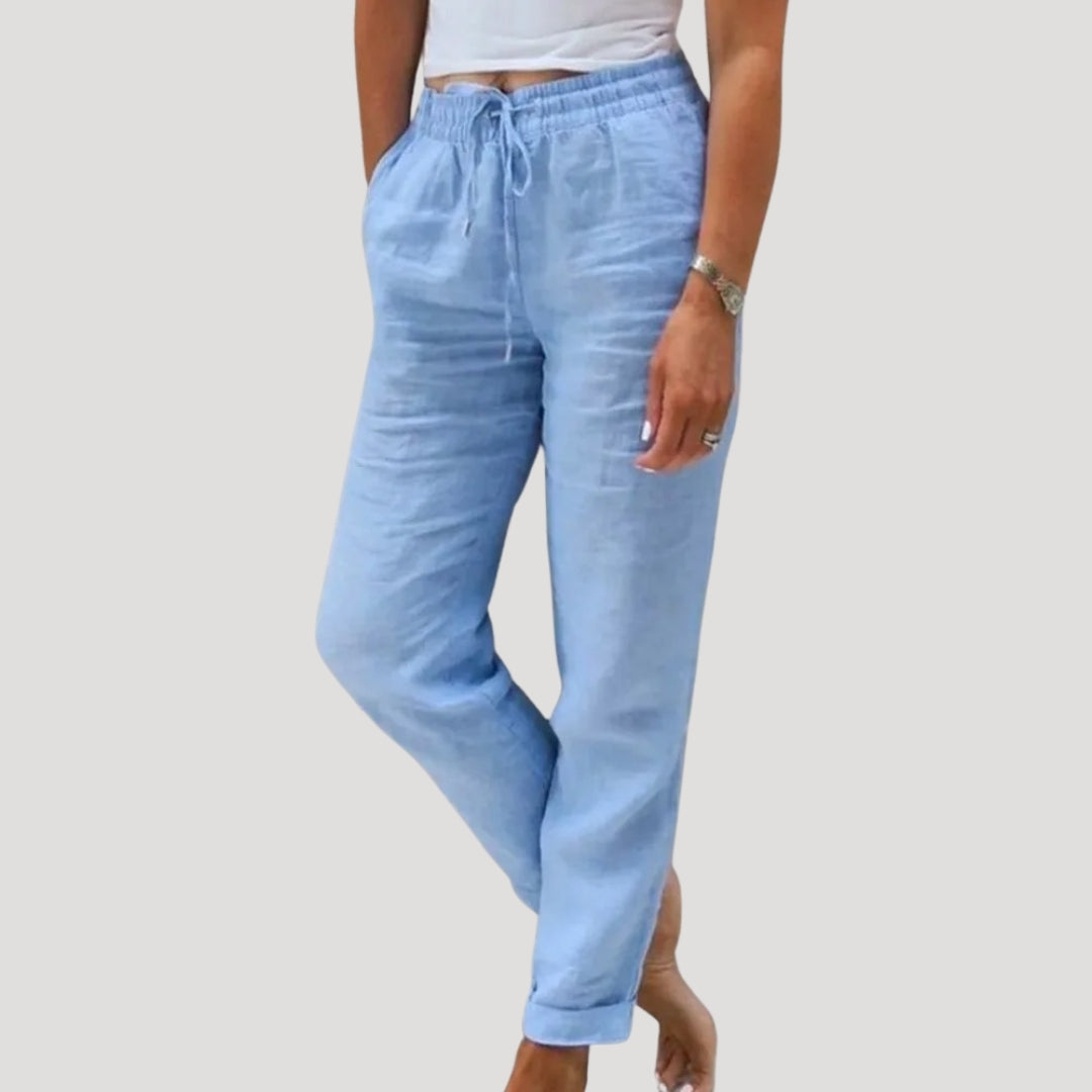 Elara | Lightweight Cotton Trousers with a Relaxed Fit