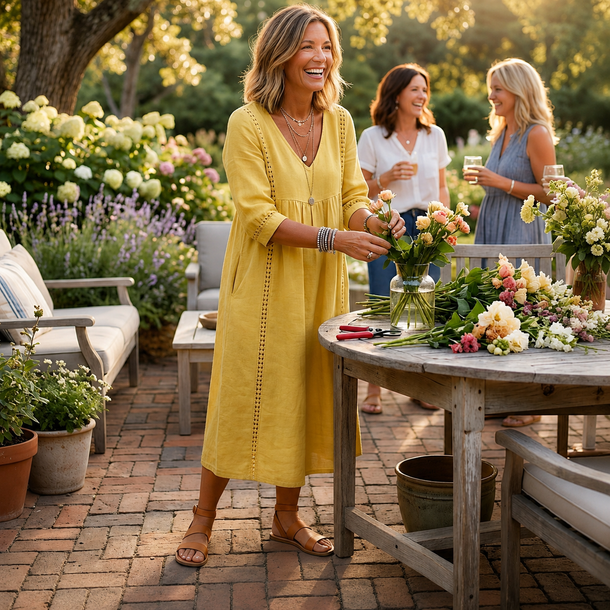 Aveline | Elegant Lightweight Maxi Dress with Ruched Sleeves