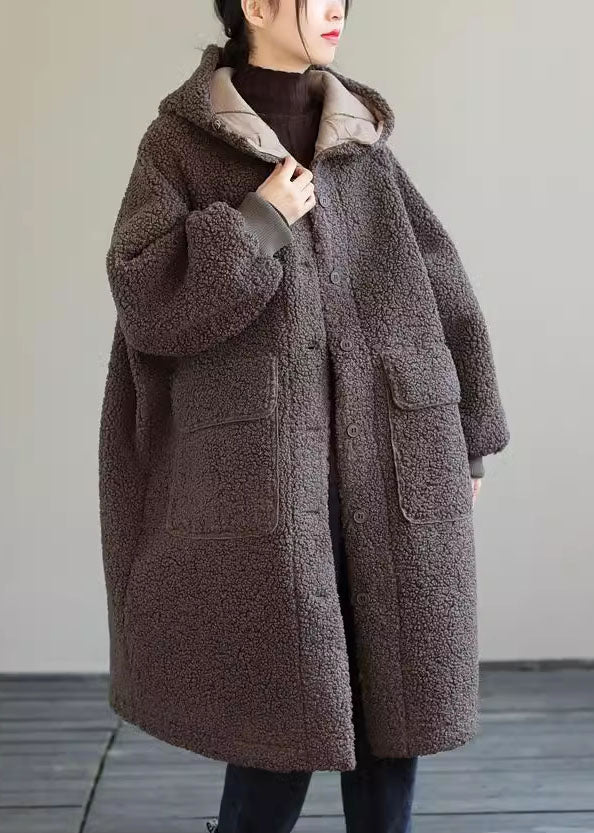 Fleece Hooded Coat Cline