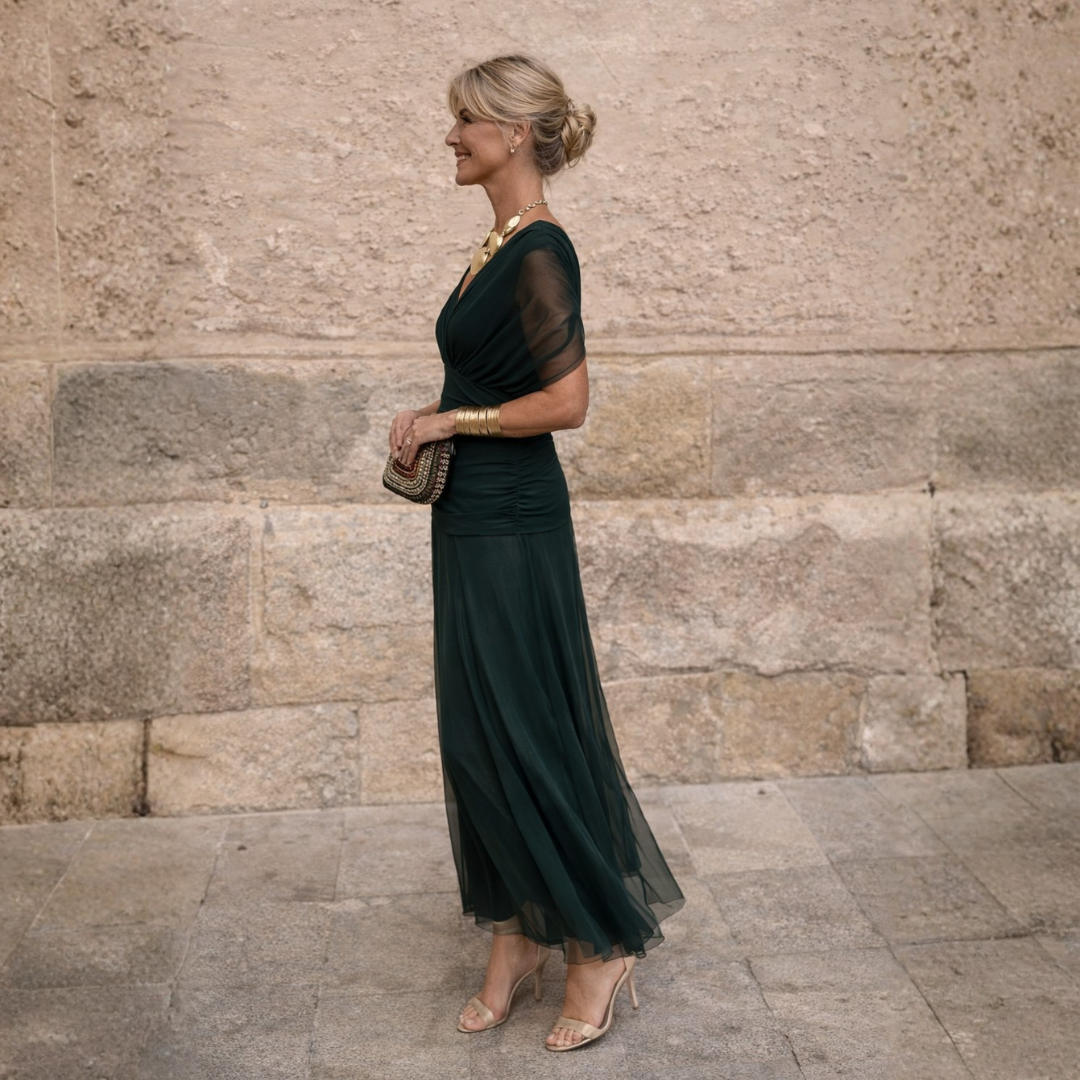 Isabelle | Elegant Off-Shoulder Evening Maxi Dress