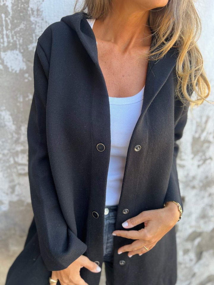 Mich - Buttoned Hooded Jacket