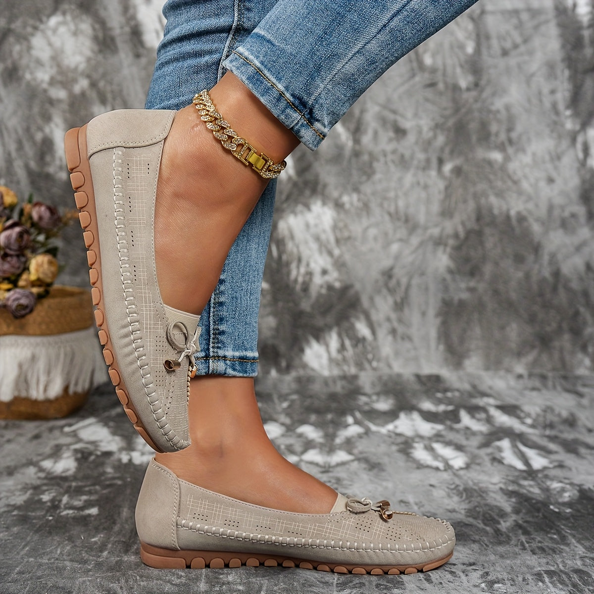 Sabine – Cozy Loafers with Elegant Bow Detail