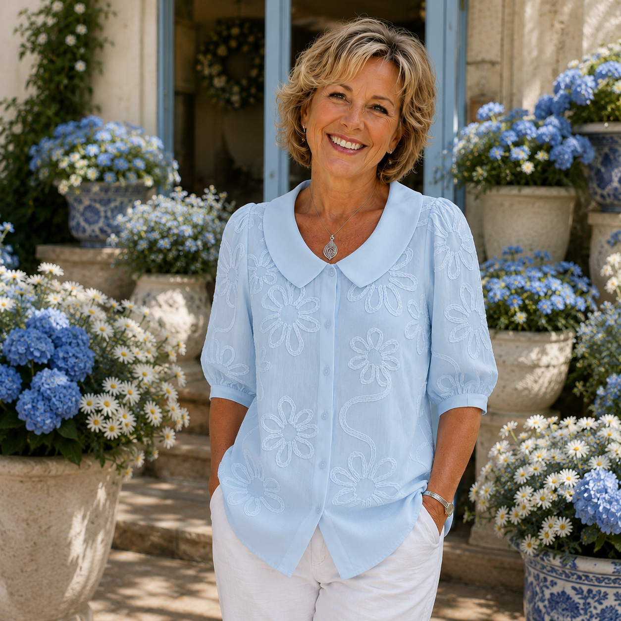 Camille | Elegant Floral Blouse