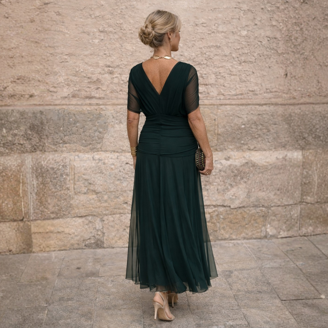 Isabelle | Elegant Off-Shoulder Evening Maxi Dress
