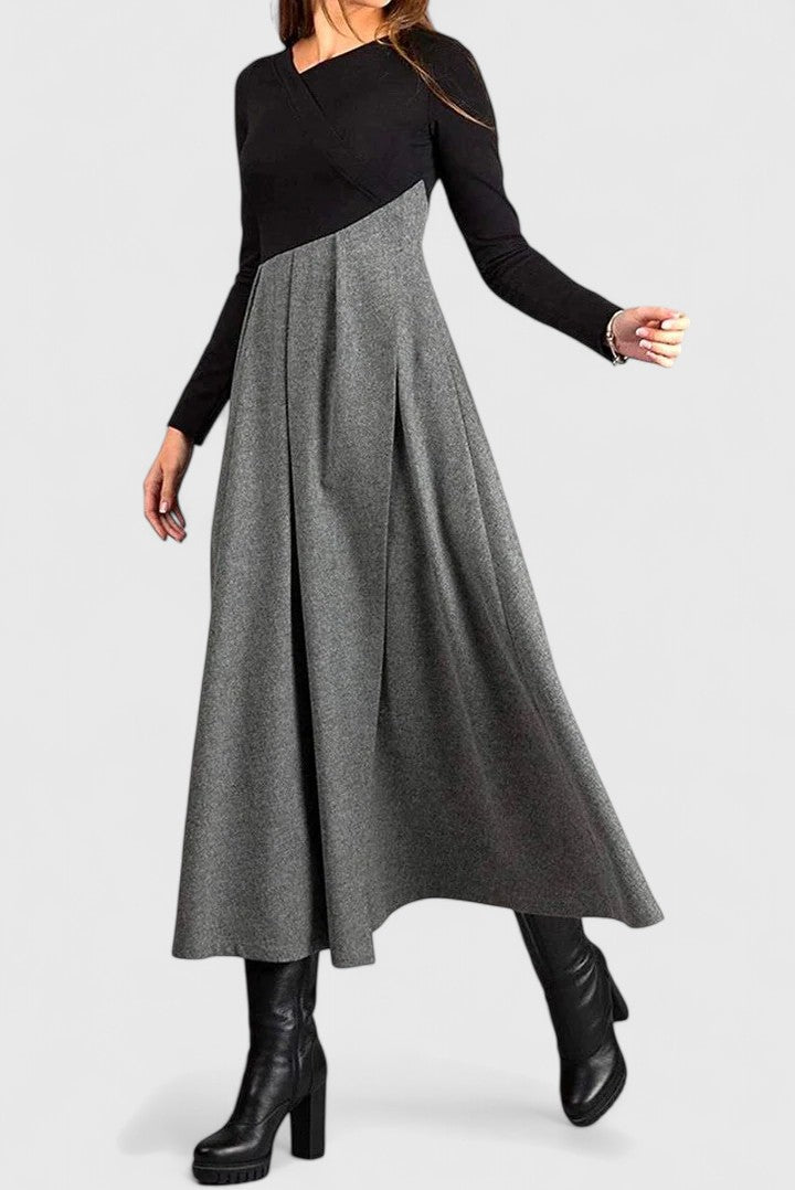Janet - Elegant Long Sleeve Maxi Dress
