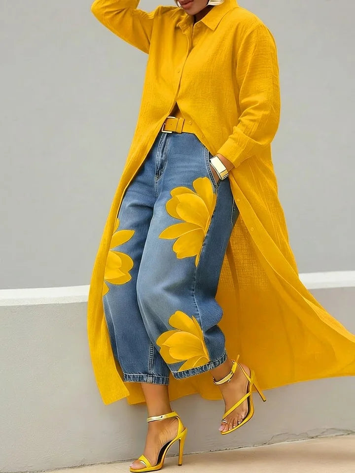 Marielle | Embroidered Shirt & Trouser Set