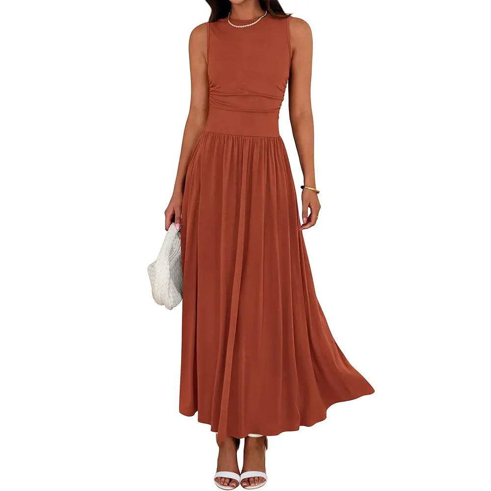 BARBARA – Flowy Sleeveless Summer Maxi dress