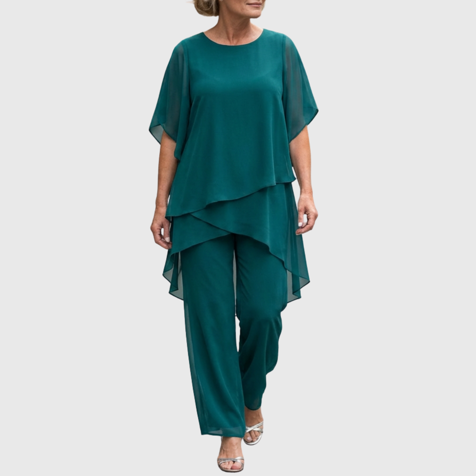 Celeste | Elegant Draped Palazzo Co-Ord Set